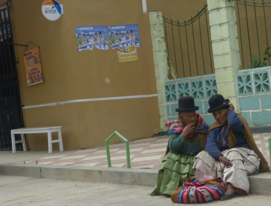 Villagers in Sorata, Bolivia