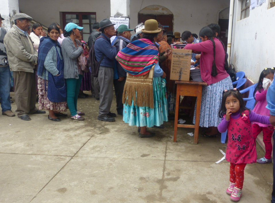 Voting station, Sorata, Bolivia